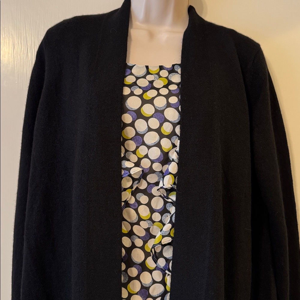 NWOT 100% Cashmere Charter Club Cardigan, Black Medium